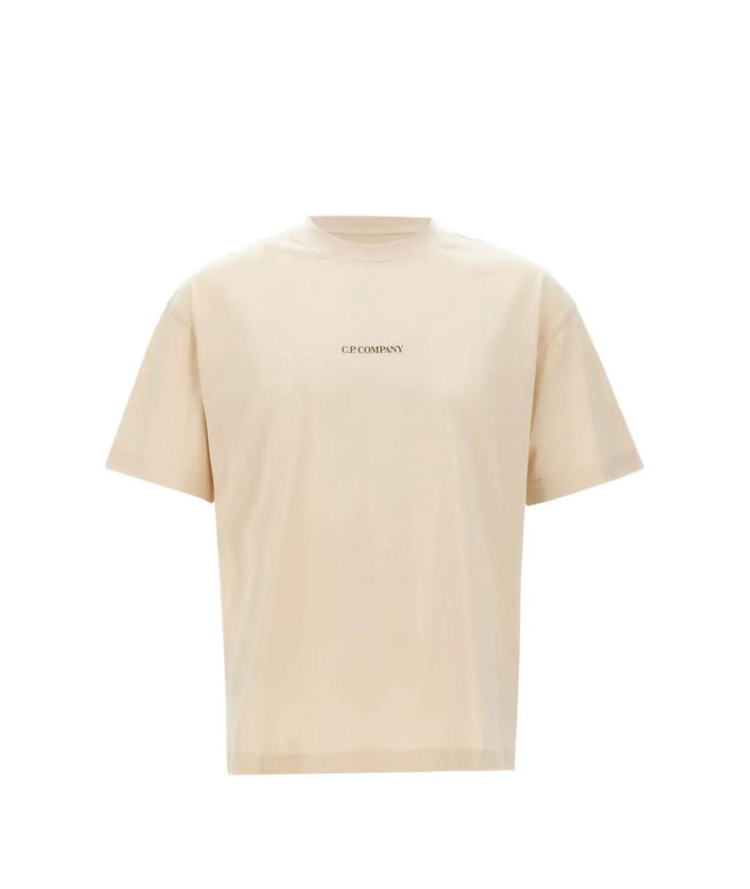 CP COMPANY Бежевая хлопковая футболка, фото 1