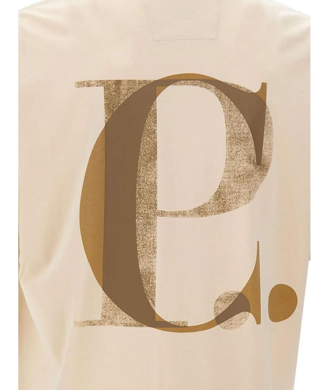 CP COMPANY Бежевая хлопковая футболка, фото 5