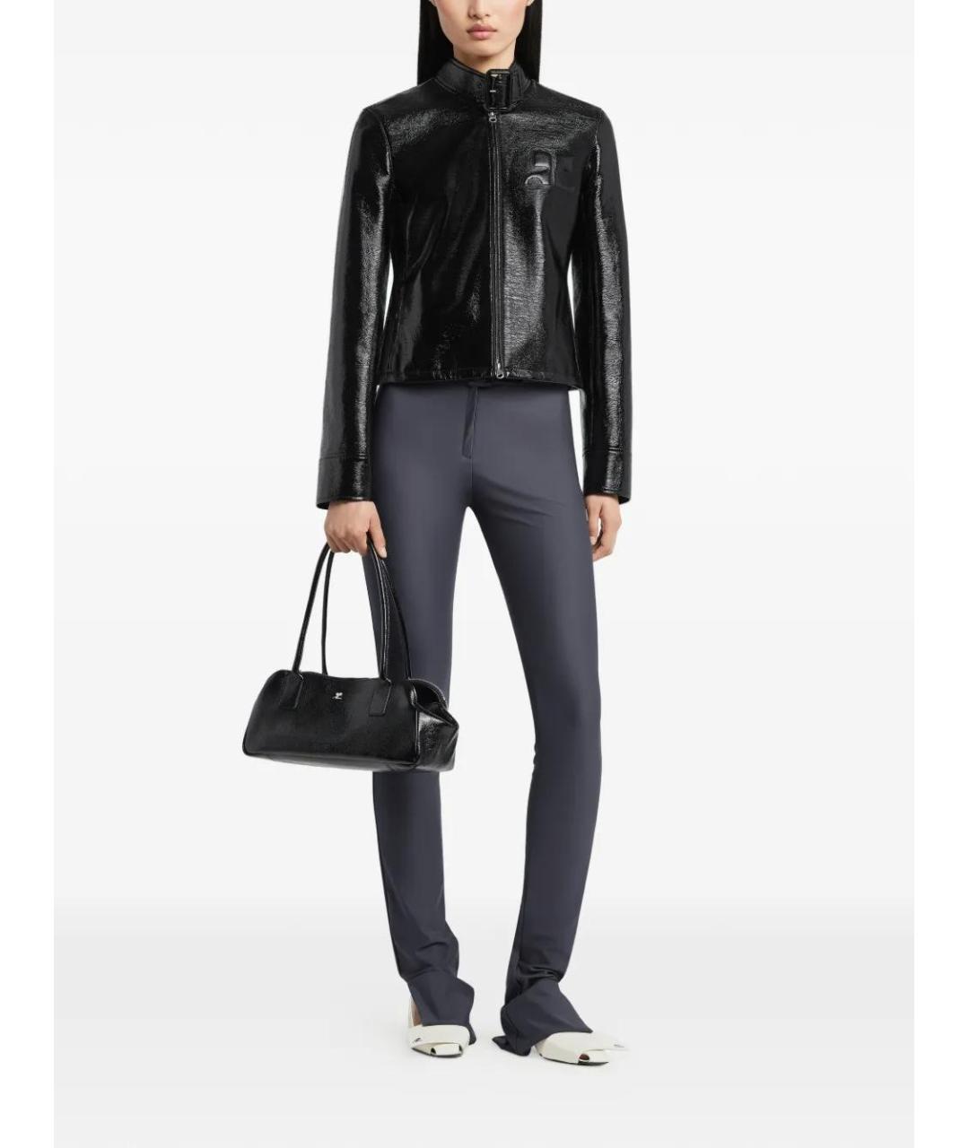 COURREGES Черная хлопковая куртка, фото 2