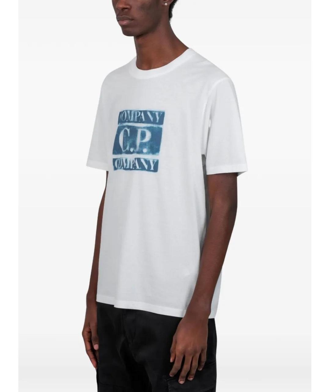 CP COMPANY Белая вискозная футболка, фото 2