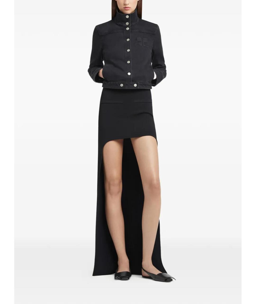 COURREGES Черная хлопковая куртка, фото 2