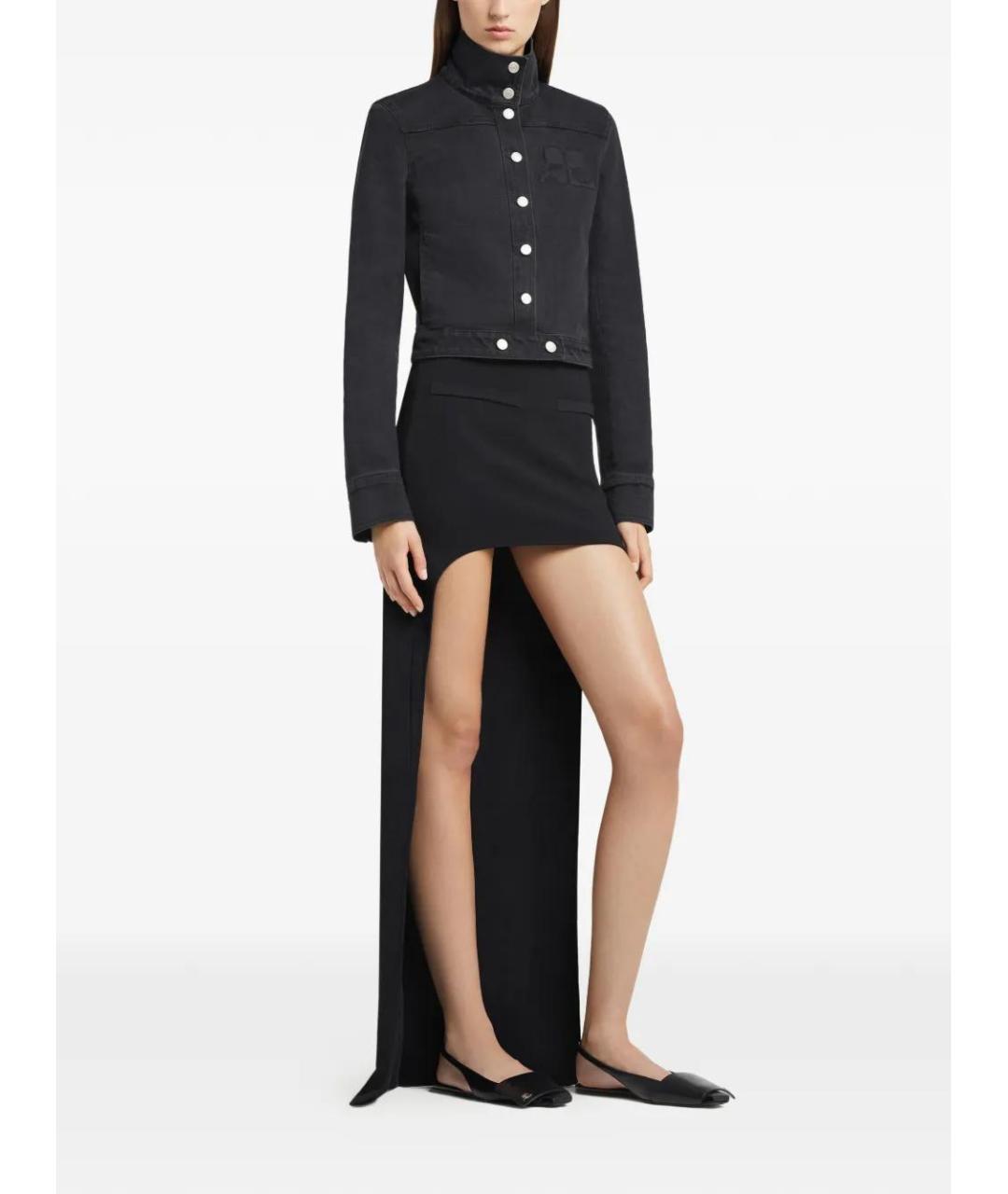 COURREGES Черная хлопковая куртка, фото 3