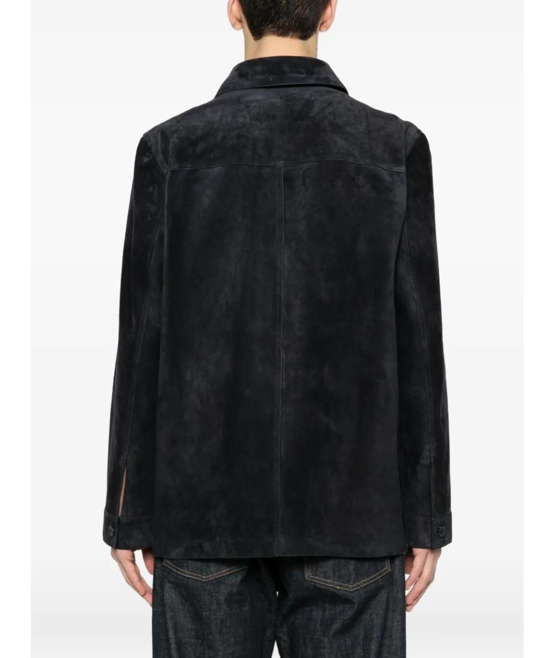 YVES SALOMON Темно-синяя замшевая куртка, фото 4