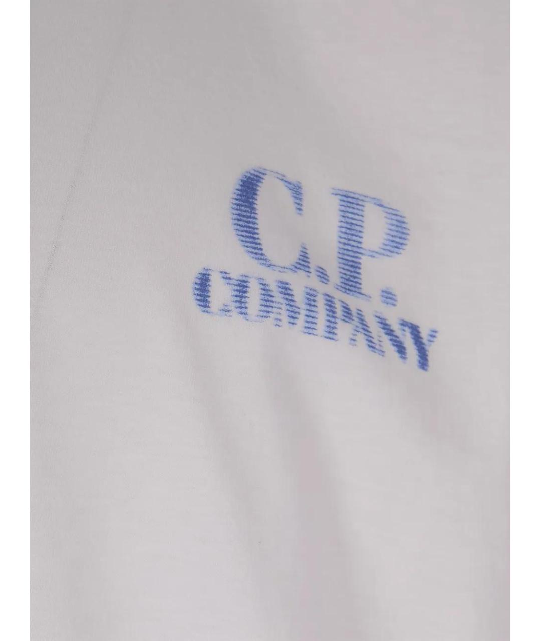 CP COMPANY Белая хлопковая футболка, фото 3