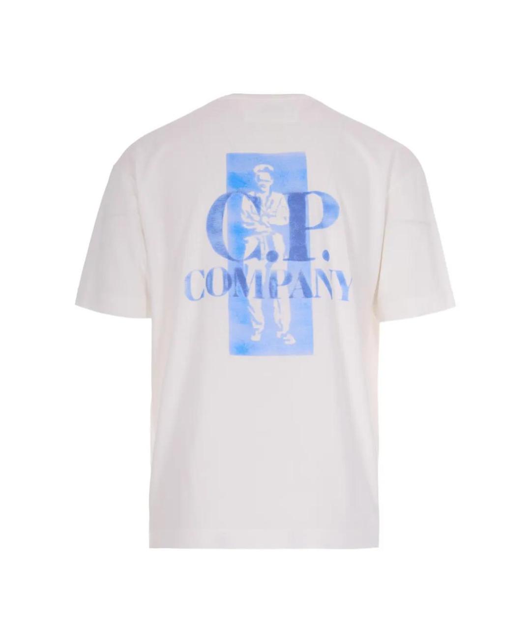 CP COMPANY Белая хлопковая футболка, фото 2
