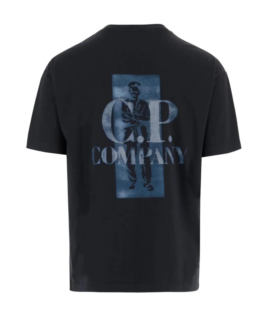 CP COMPANY Черная хлопковая футболка, фото 2