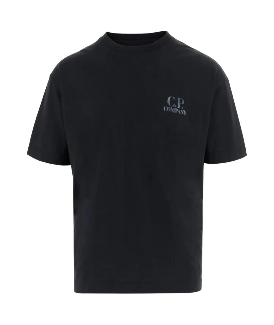 CP COMPANY Черная хлопковая футболка, фото 1