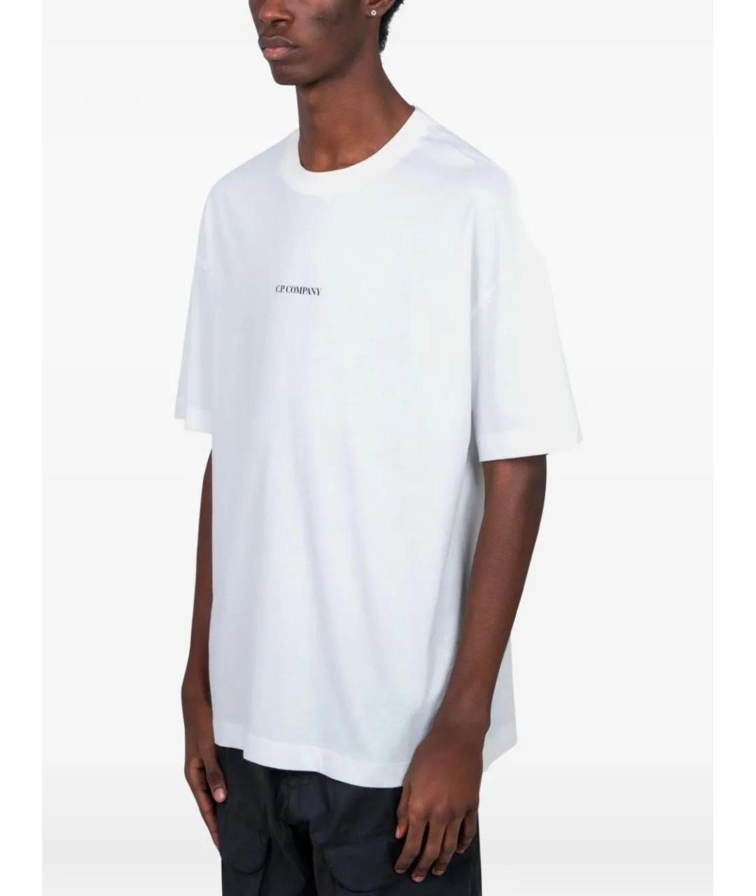 CP COMPANY Белая хлопковая футболка, фото 2