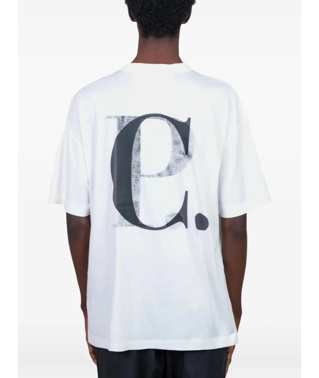 CP COMPANY Белая хлопковая футболка, фото 3