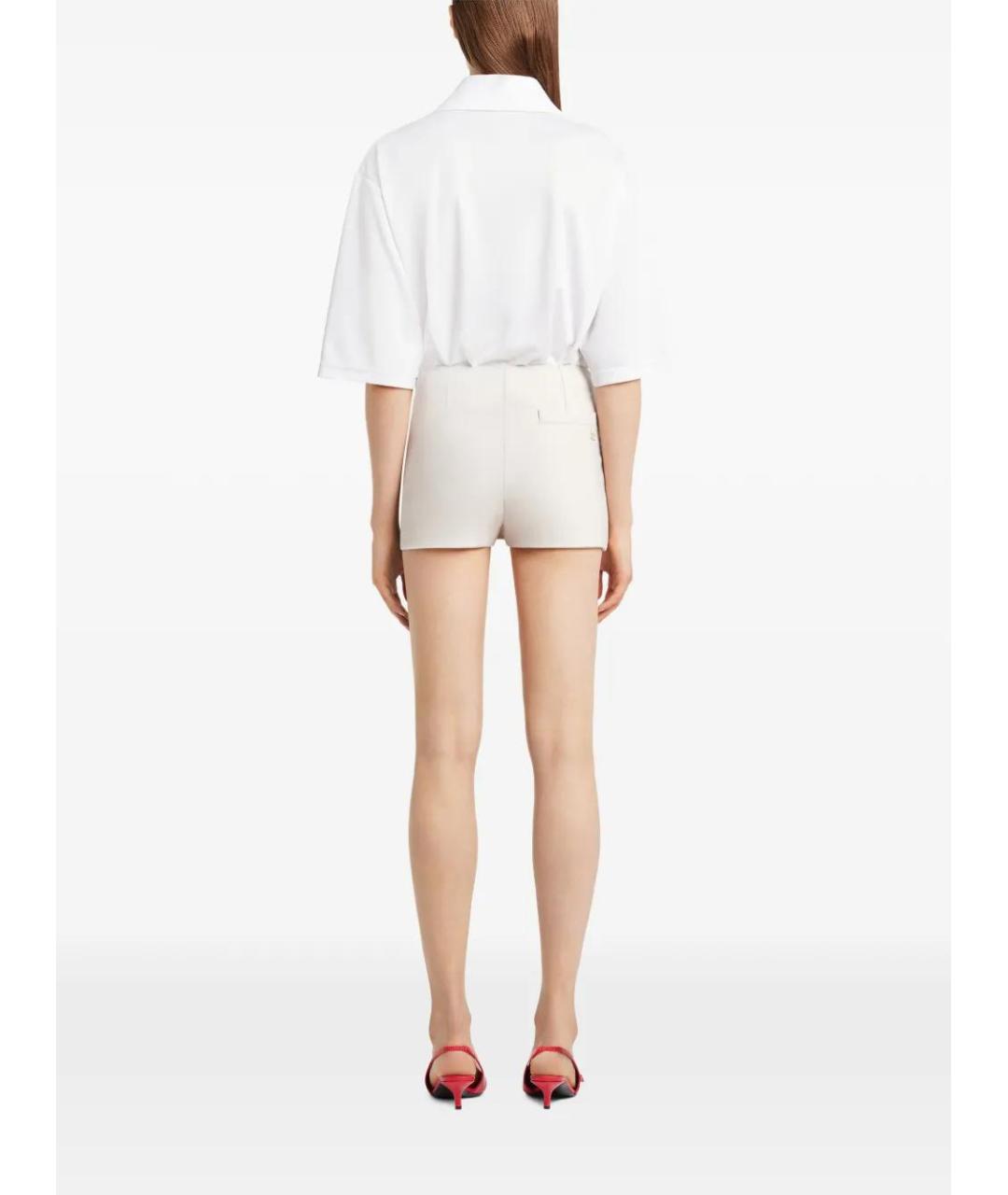 COURREGES Белые полиэстеровые шорты, фото 4