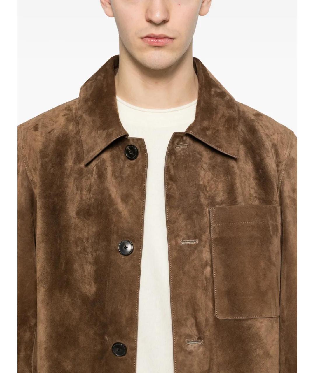YVES SALOMON Коричневая замшевая куртка, фото 5