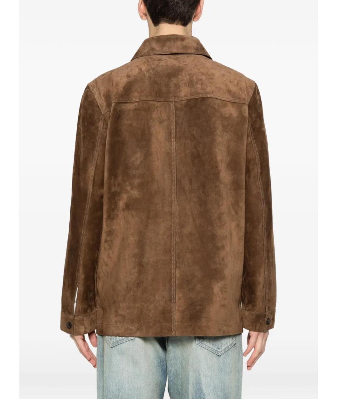 YVES SALOMON Коричневая замшевая куртка, фото 4