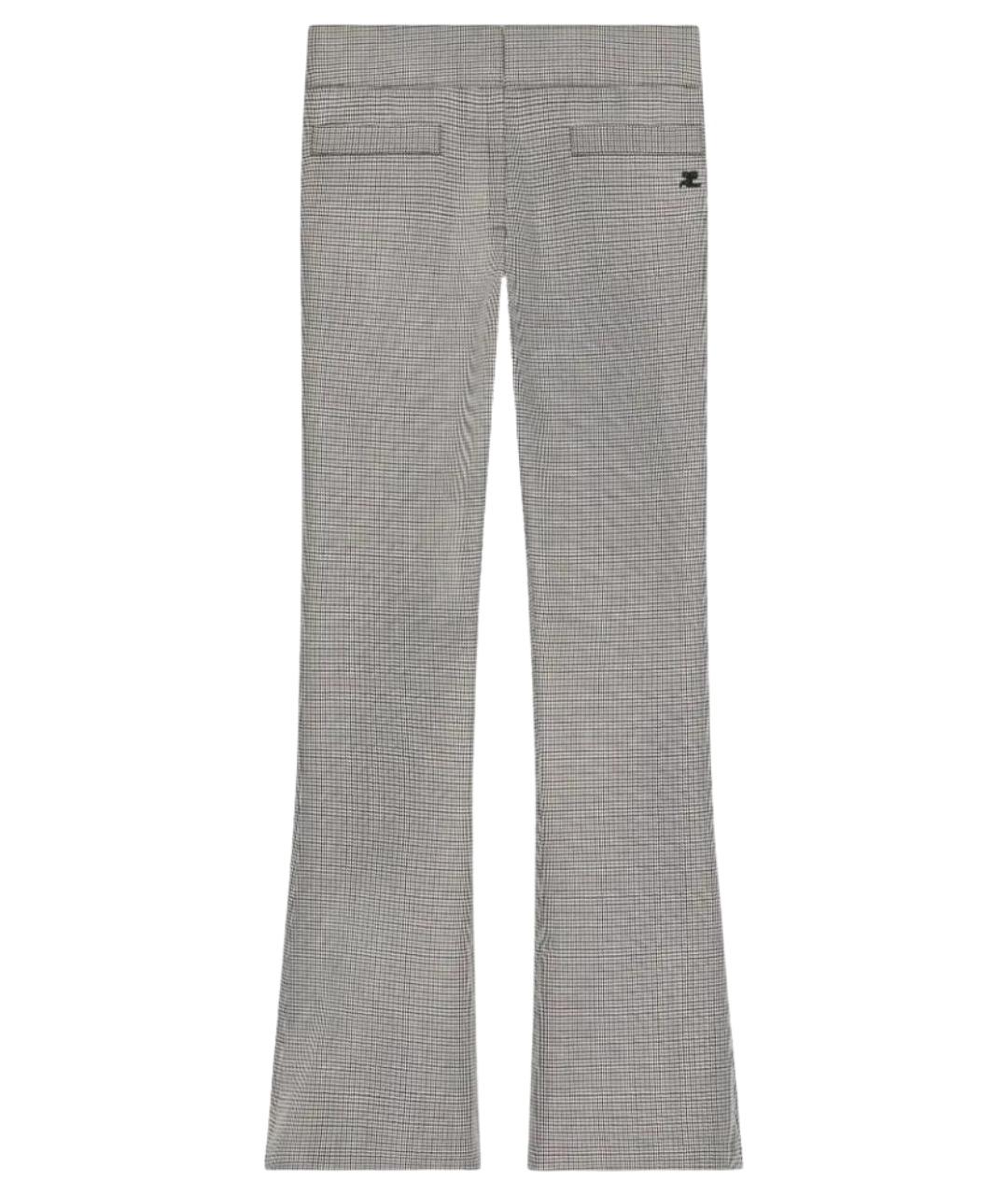 COURREGES Серые полиэстеровые прямые брюки, фото 1