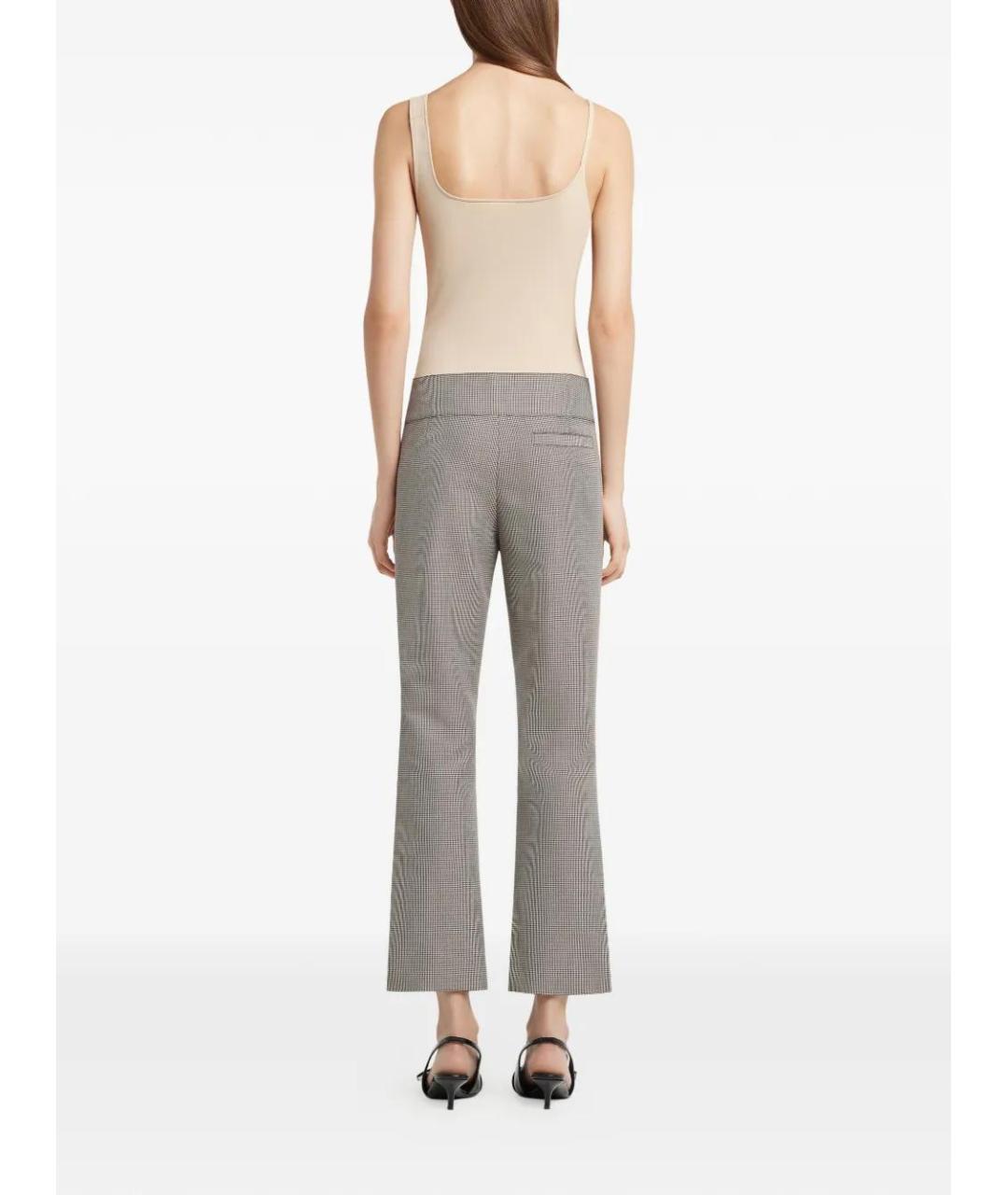 COURREGES Серые полиэстеровые прямые брюки, фото 4