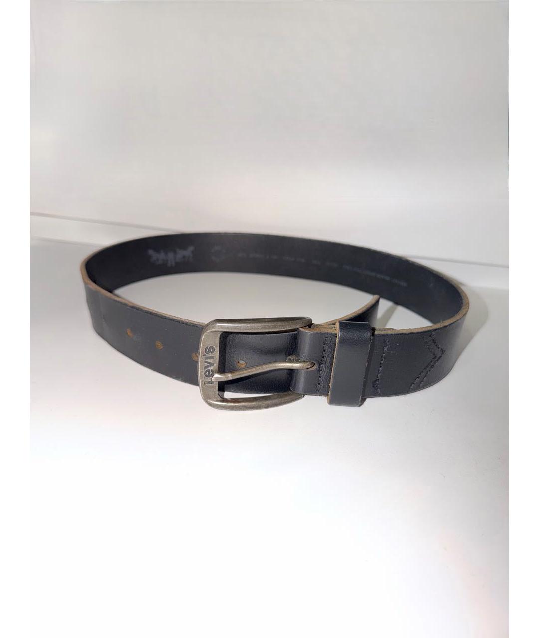 LEVI'S Черный кожаный ремень, фото 4