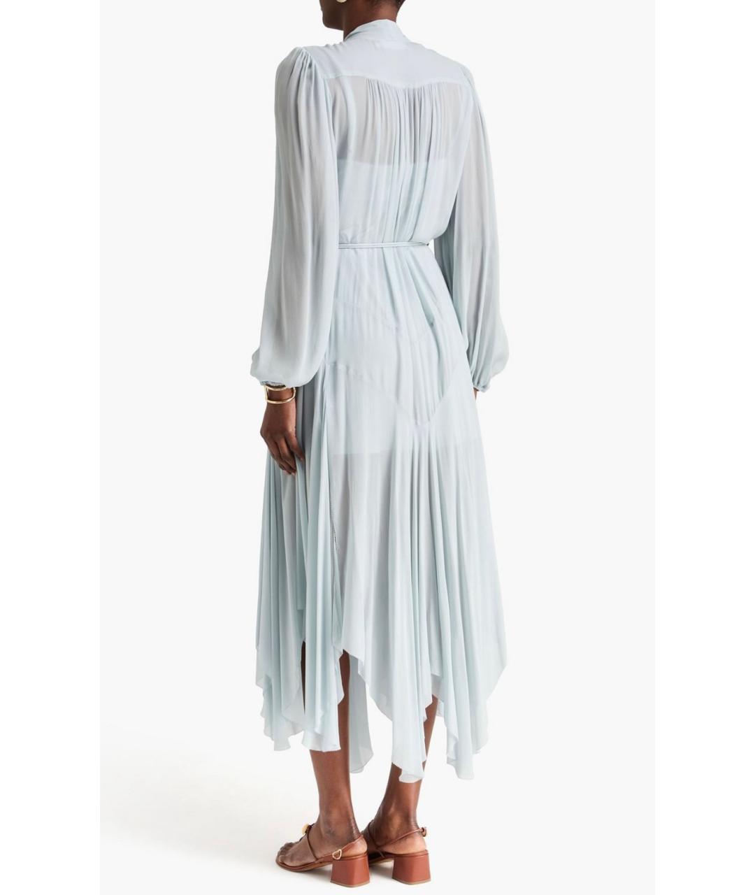 ZIMMERMANN Голубое полиэстеровое коктейльное платье, фото 3
