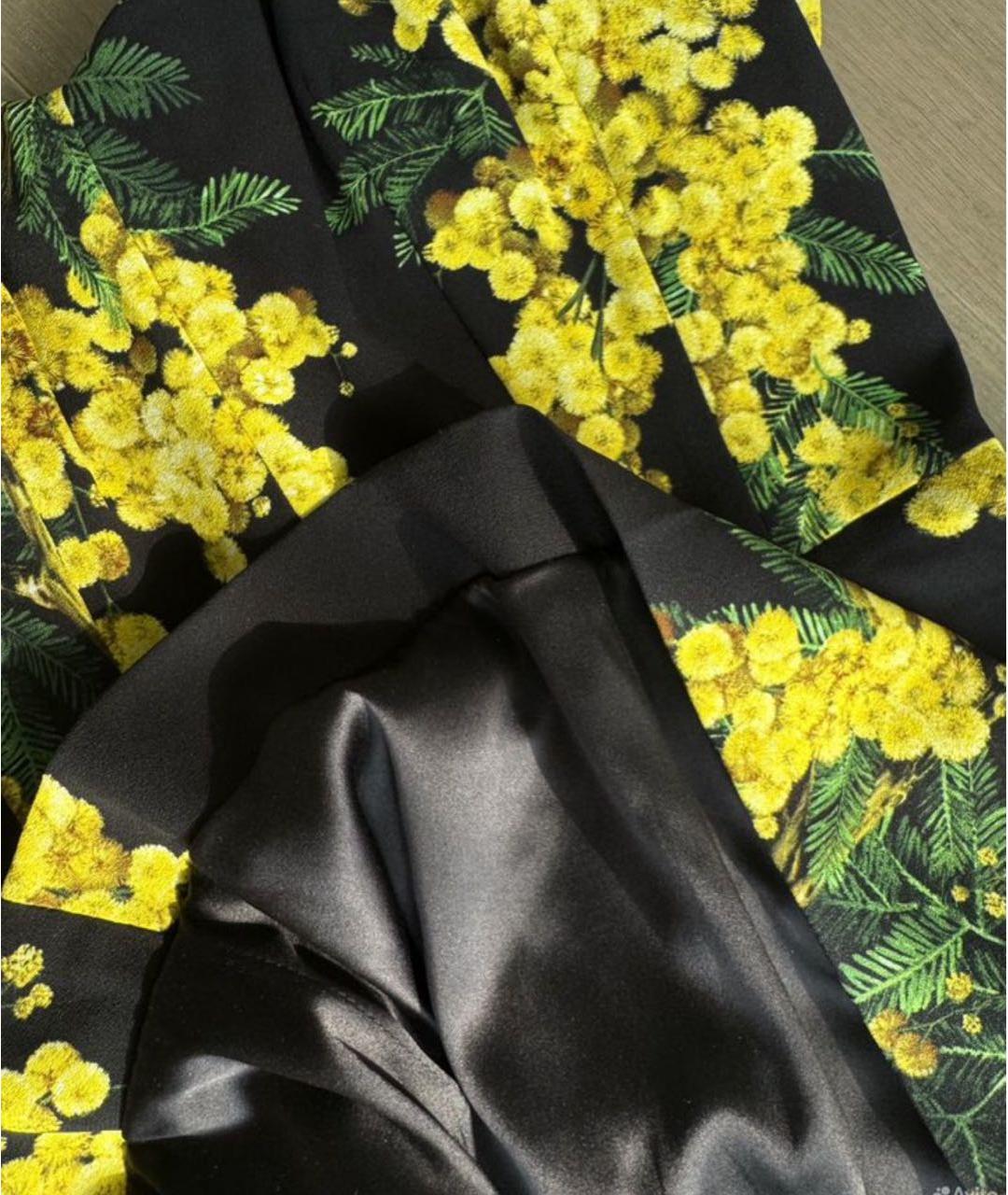 DOLCE&GABBANA Черное шелковое коктейльное платье, фото 4