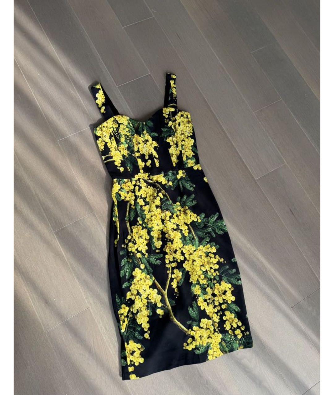 DOLCE&GABBANA Черное шелковое коктейльное платье, фото 6