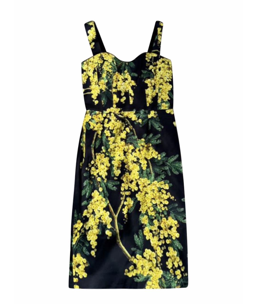 DOLCE&GABBANA Черное шелковое коктейльное платье, фото 1