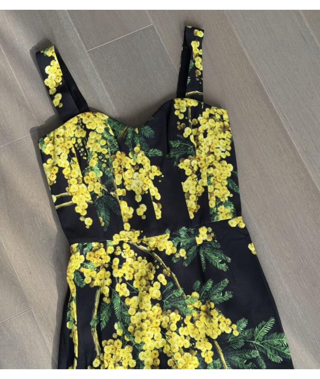 DOLCE&GABBANA Черное шелковое коктейльное платье, фото 3