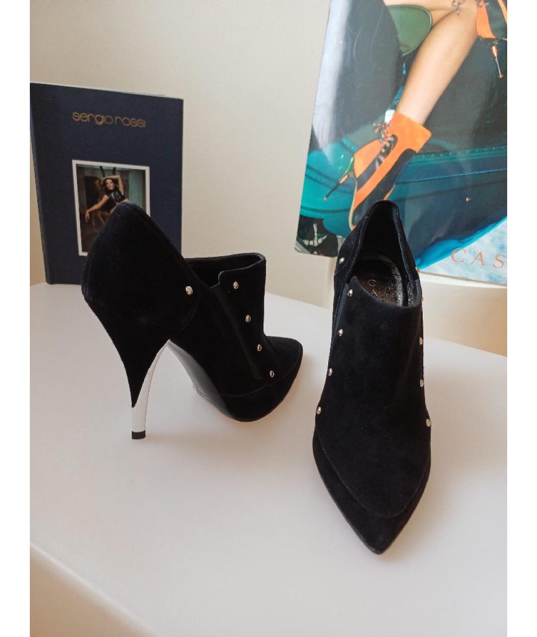 CASADEI Черные замшевые ботильоны, фото 4