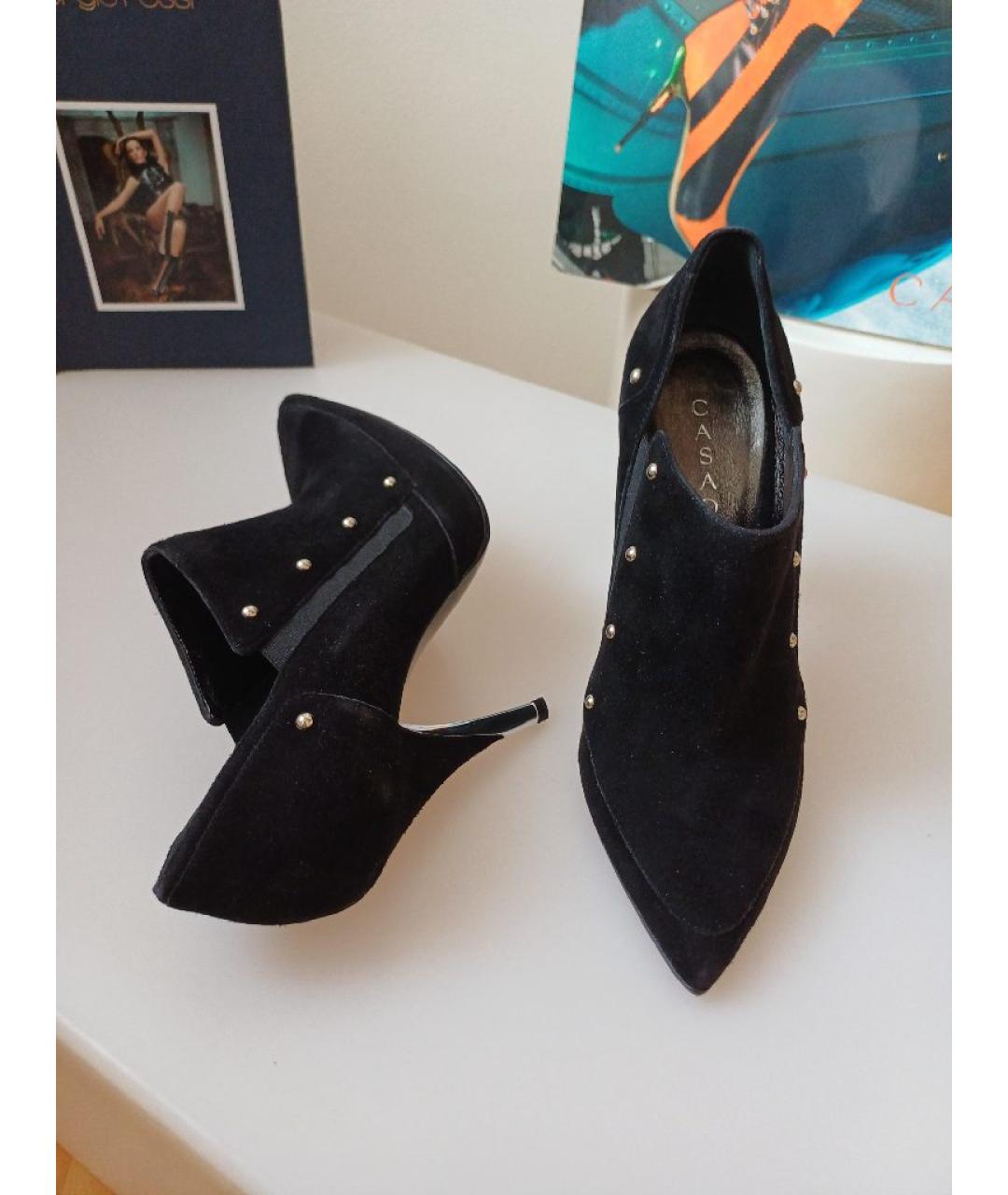 CASADEI Черные замшевые ботильоны, фото 3