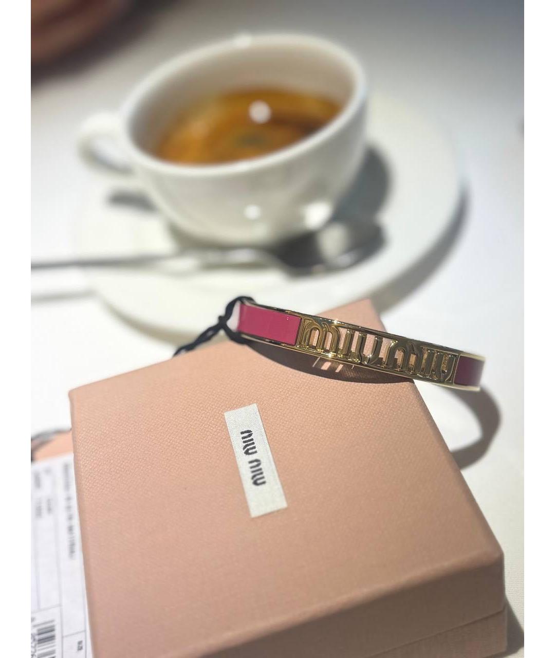 MIU MIU Фуксия металлический браслет, фото 3