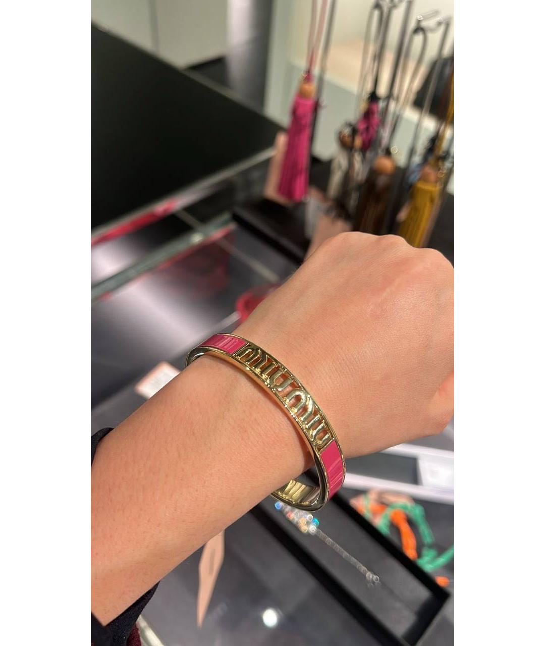 MIU MIU Фуксия металлический браслет, фото 2