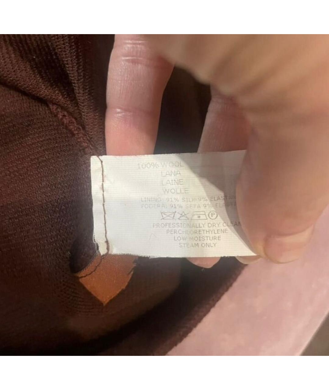 MISSONI Коричневое шерстяное повседневное платье, фото 5