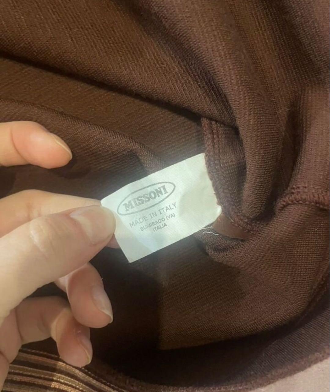 MISSONI Коричневое шерстяное повседневное платье, фото 4