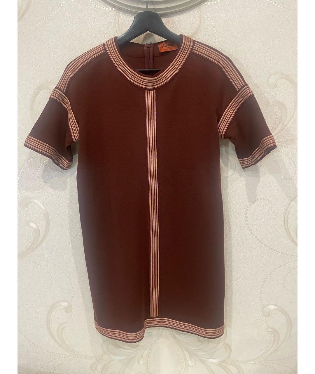 MISSONI Коричневое шерстяное повседневное платье, фото 2