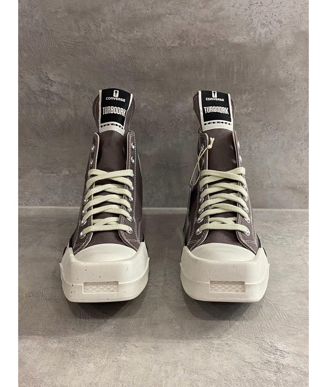 RICK OWENS DRKSHDW Коричневые кеды, фото 4