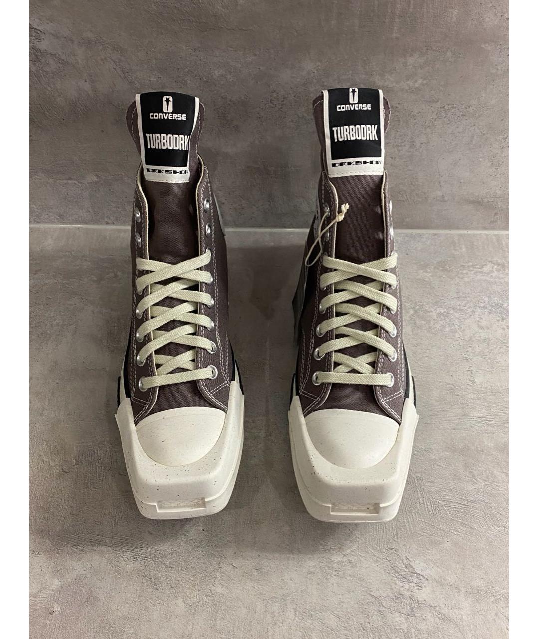 RICK OWENS DRKSHDW Коричневые кеды, фото 5