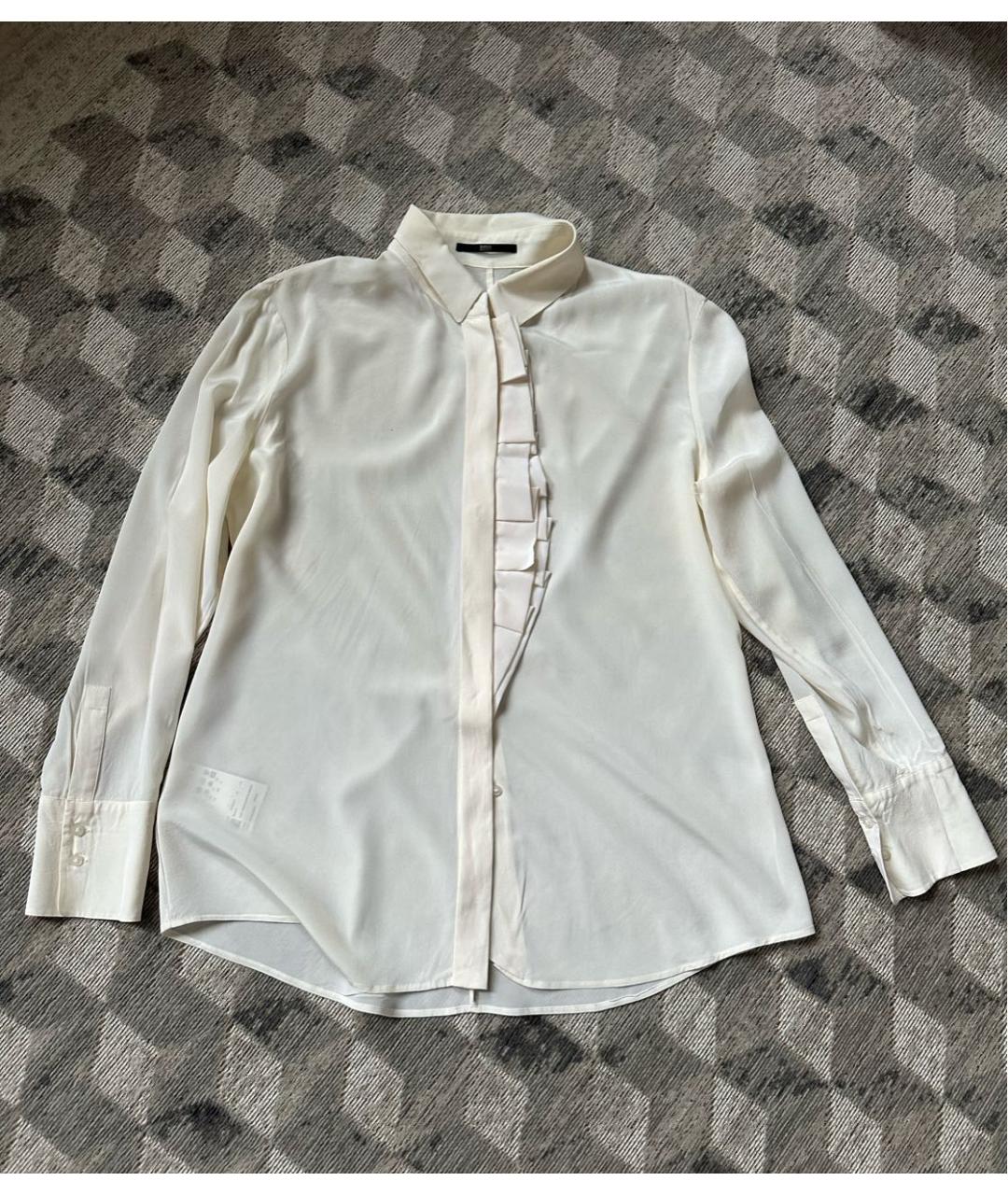 HUGO BOSS Белая шелковая блузы, фото 8