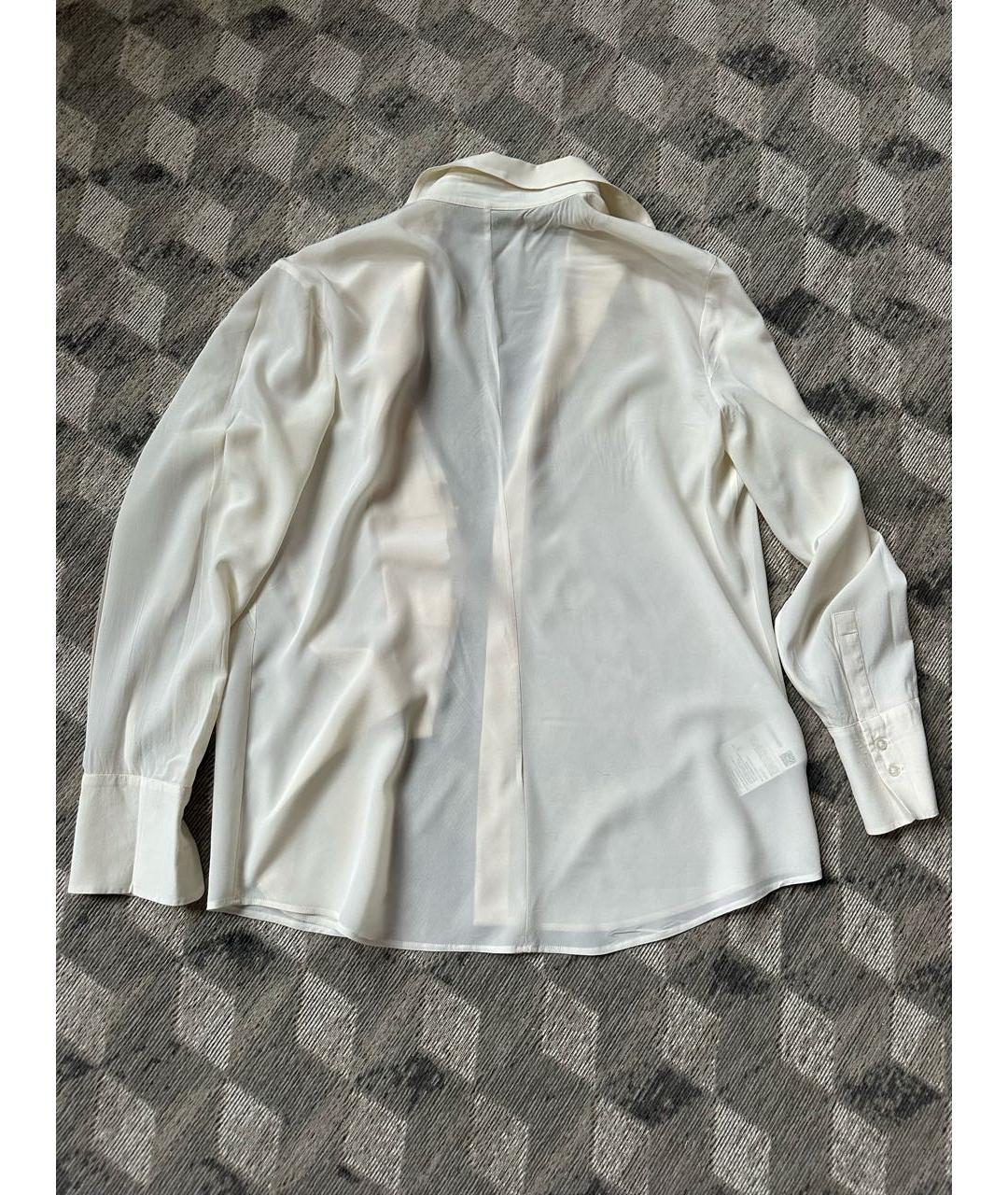 HUGO BOSS Белая шелковая блузы, фото 2