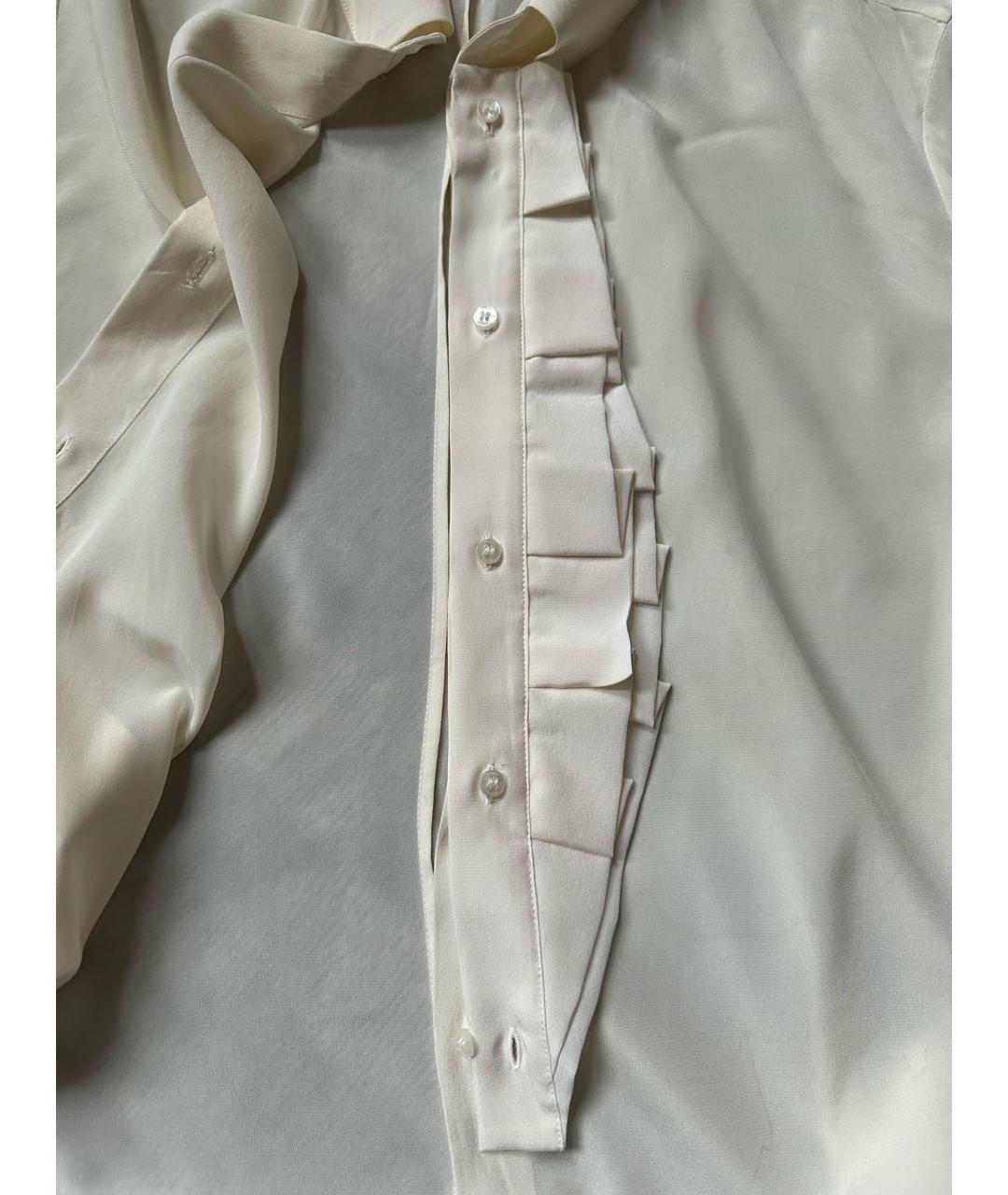 HUGO BOSS Белая шелковая блузы, фото 6