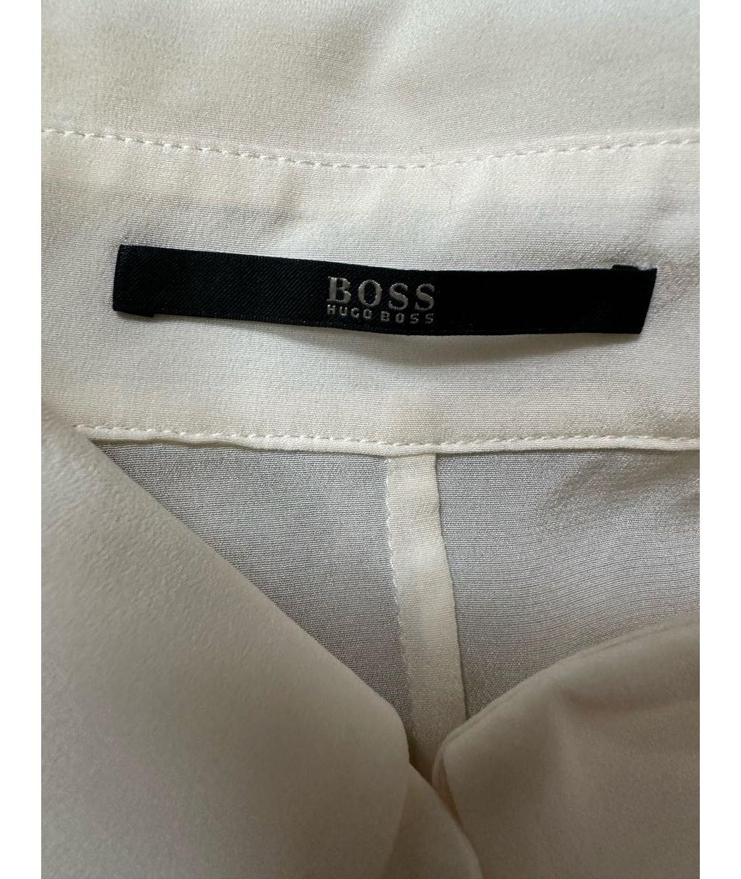 HUGO BOSS Белая шелковая блузы, фото 3