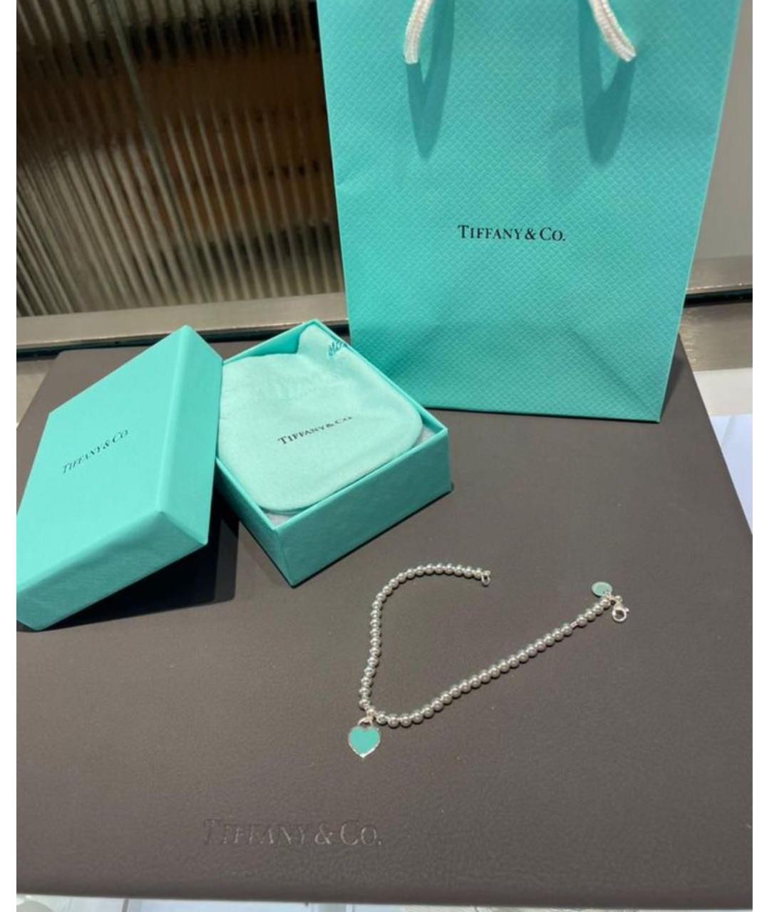 TIFFANY&CO Бирюзовый серебряный браслет, фото 7