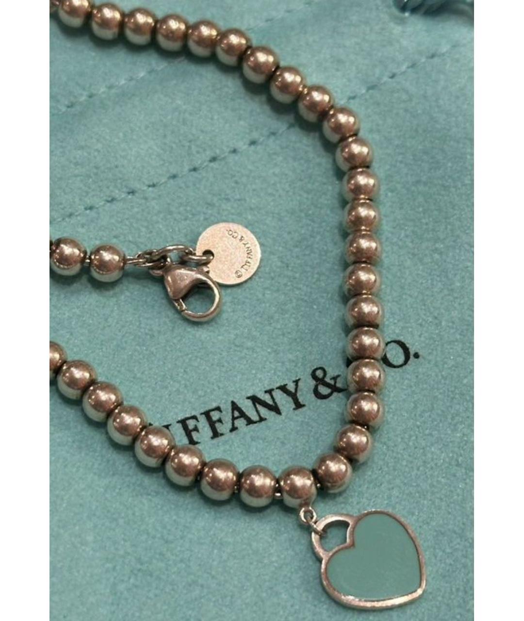 TIFFANY&CO Бирюзовый серебряный браслет, фото 5