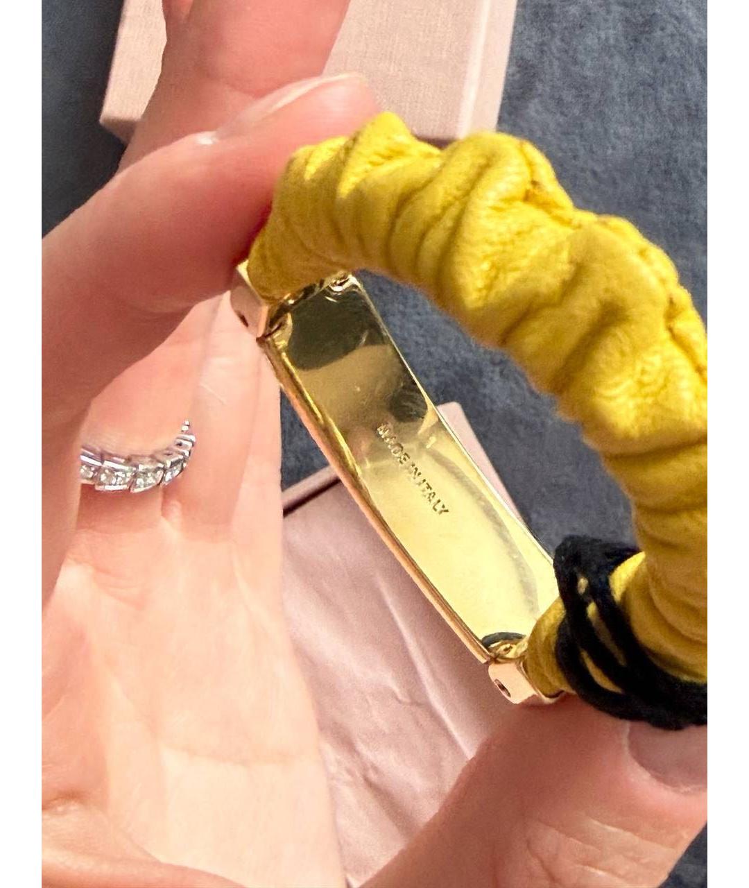 MIU MIU Желтый браслет, фото 3