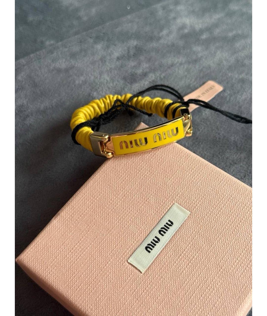 MIU MIU Желтый браслет, фото 4