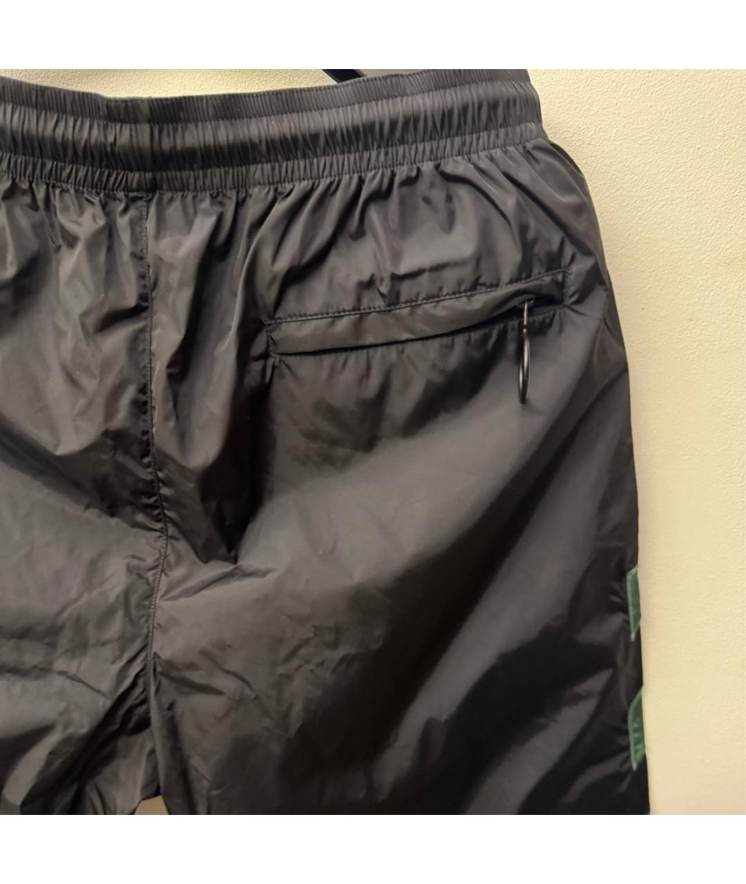 OFF-WHITE Черные полиамидовые повседневные брюки, фото 6