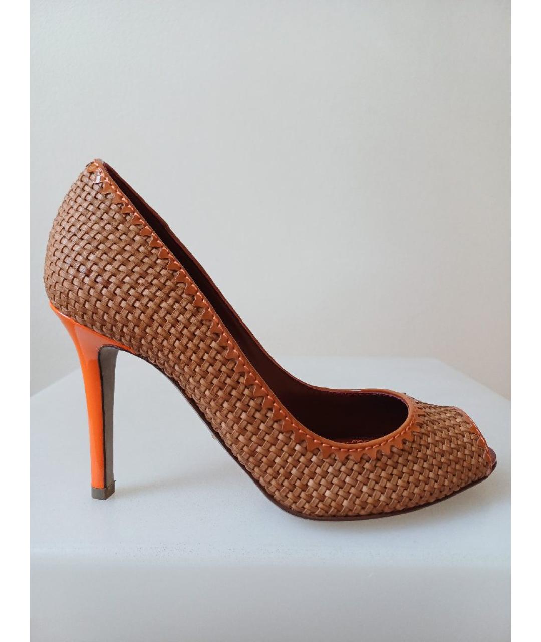 SERGIO ROSSI Коричневые кожаные туфли, фото 10