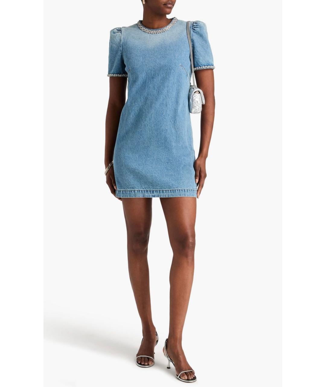 ZIMMERMANN Голубое хлопковое коктейльное платье, фото 2