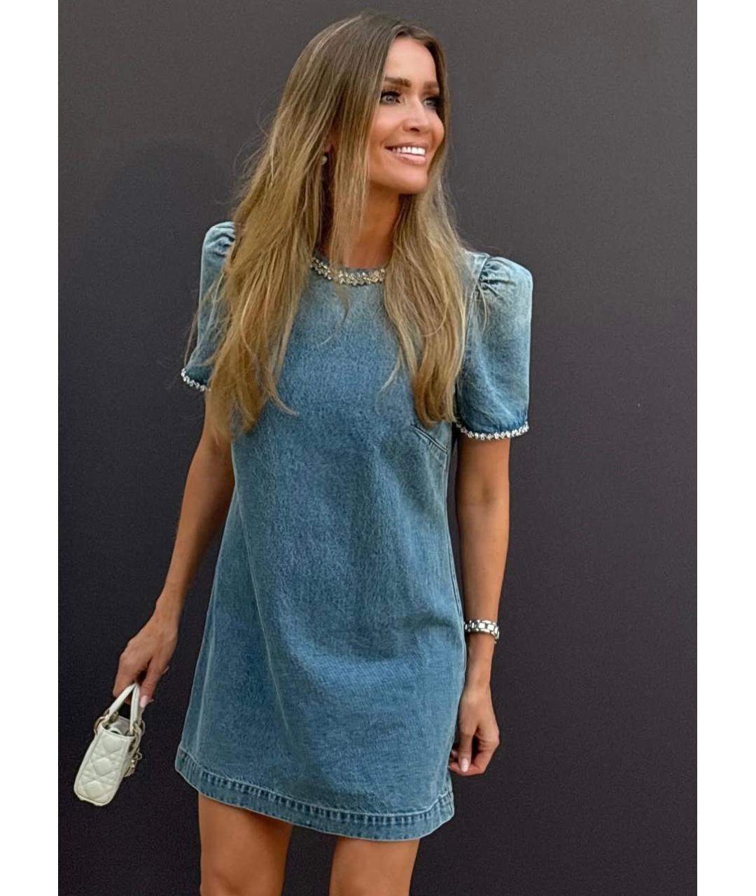 ZIMMERMANN Голубое хлопковое коктейльное платье, фото 4