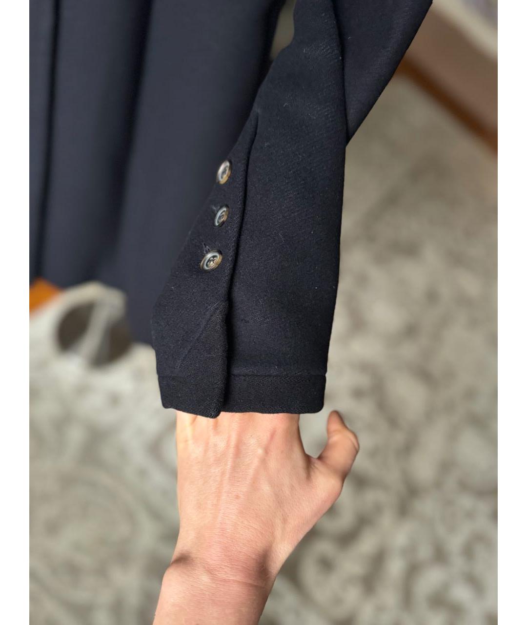 Tara Jarmon Темно-синее шерстяное пальто, фото 3