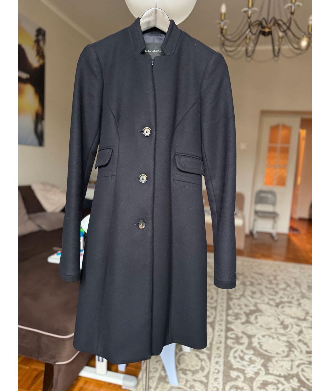 Tara Jarmon Темно-синее шерстяное пальто, фото 7