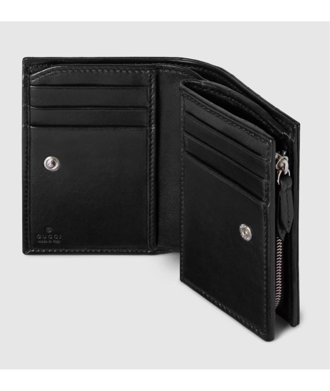 GUCCI Черный кожаный кошелек, фото 4