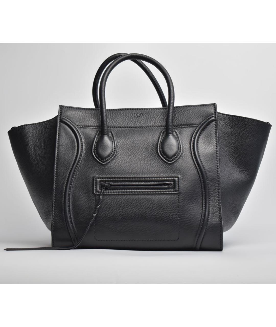 CELINE Черная кожаная сумка через плечо, фото 9