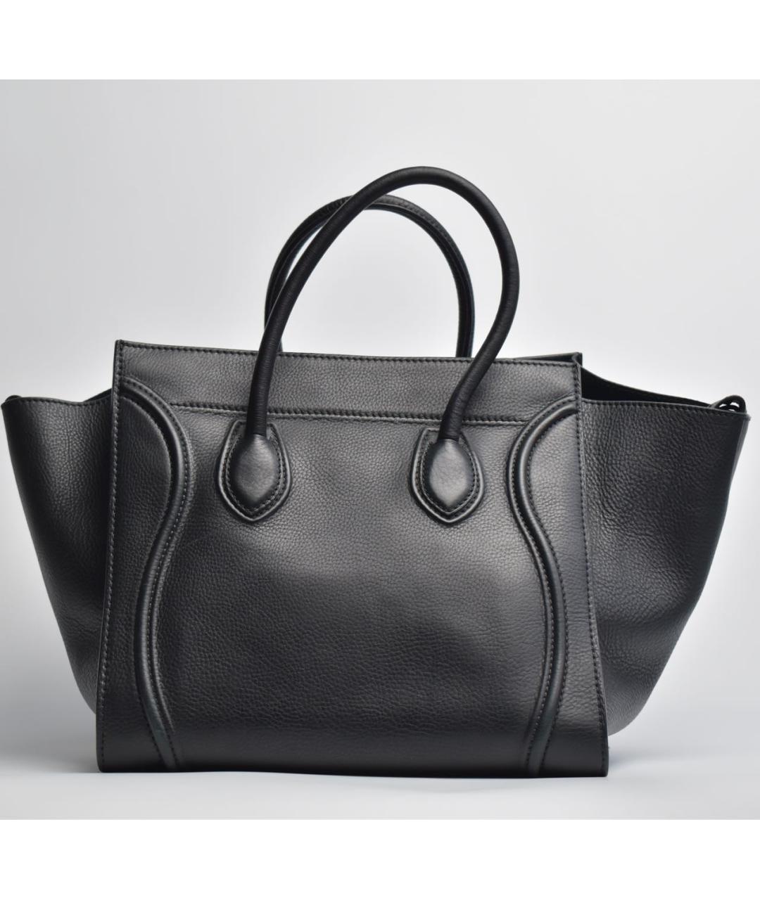 CELINE Черная кожаная сумка через плечо, фото 3